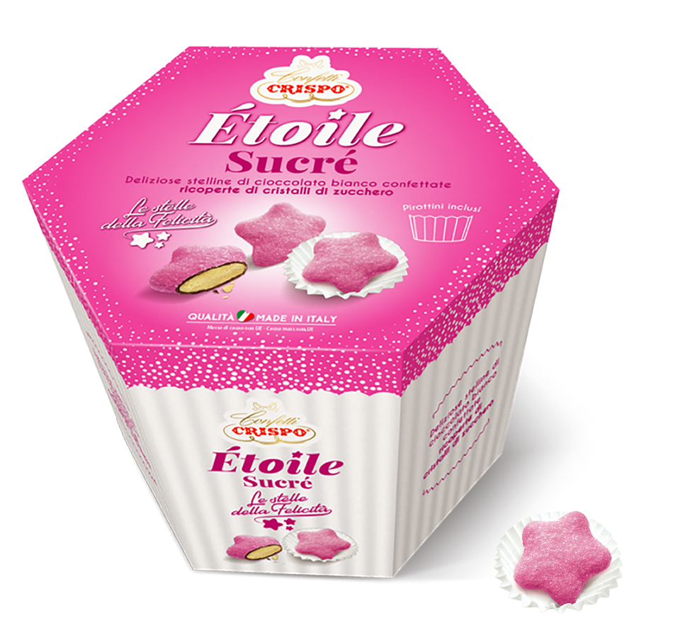 Crispo Etoile Sucrè Stelle della Felicità Colore Rosa Gluteen Free