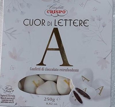 Crispo Cuor di Lettere Confetti con Iniziali "A"