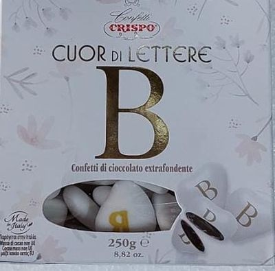 Crispo Cuor di Lettere Confetti con Iniziali "B"