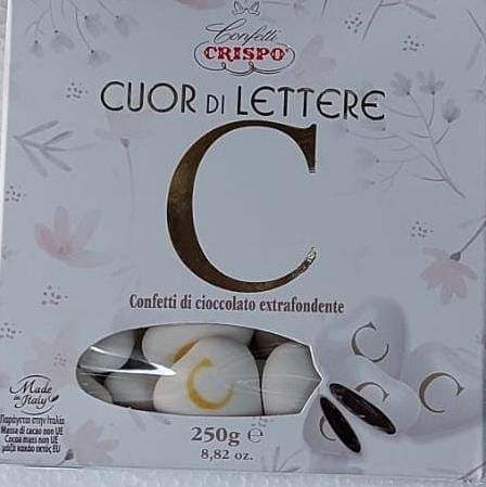 Crispo Cuor di Lettere Confetti con Iniziali "C"