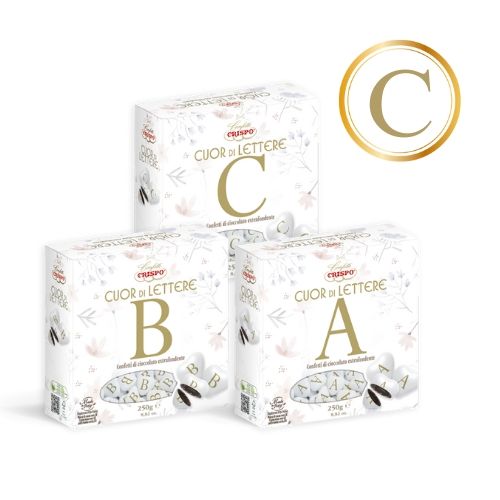 Crispo Cuor di Lettere Confetti con Iniziali "C"