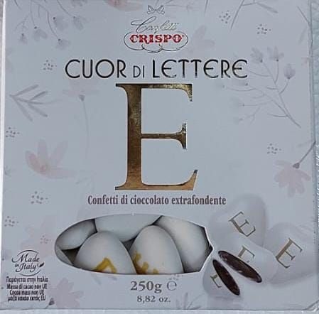 Crispo Cuor di Lettere Confetti con Iniziali "E"