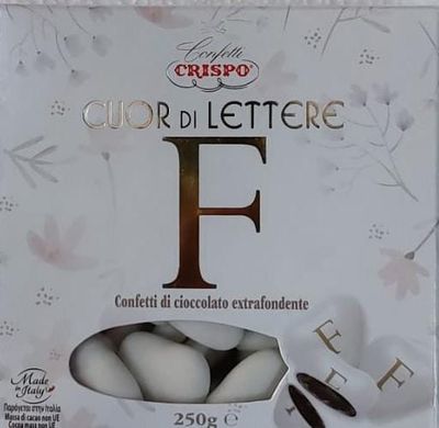 Crispo Cuor di Lettere Confetti con Iniziali "F"