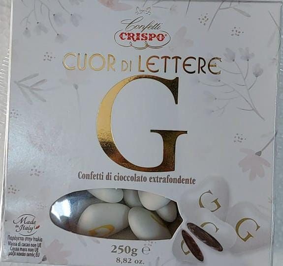 Crispo Cuor di Lettere Confetti con Iniziali "G"