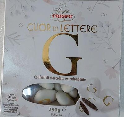 Crispo Cuor di Lettere Confetti con Iniziali "G"