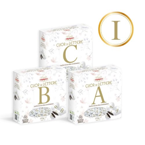 Crispo Cuor di Lettere Confetti con Iniziali "I"