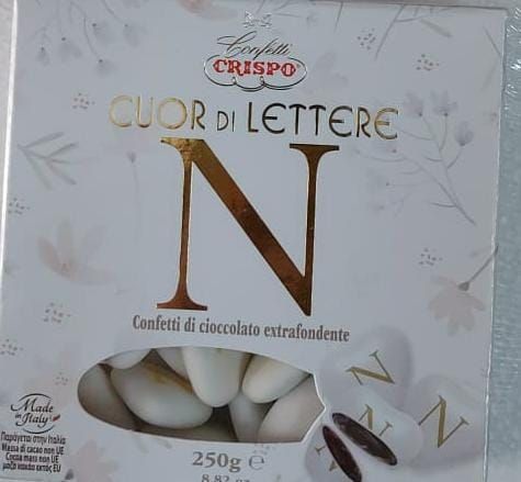 Crispo Cuor di Lettere Confetti con Iniziali "N"