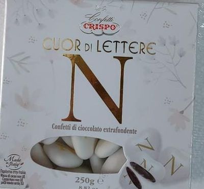Crispo Cuor di Lettere Confetti con Iniziali "N"