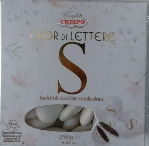 Crispo Cuor di Lettere Confetti con Iniziali "S"