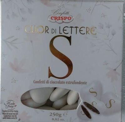 Crispo Cuor di Lettere Confetti con Iniziali "S"