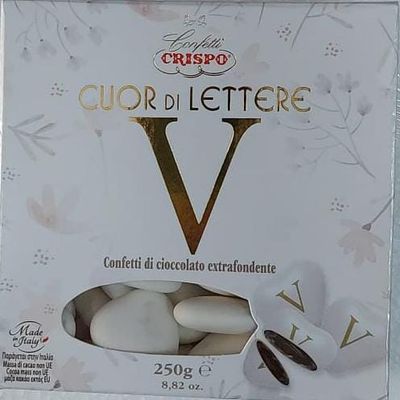 Crispo Cuor di Lettere Confetti con Iniziali "V"