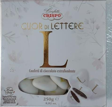 Crispo Cuor di Lettere Confetti con Iniziali "L"