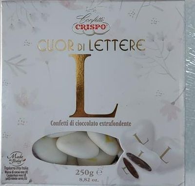 Crispo Cuor di Lettere Confetti con Iniziali "L"