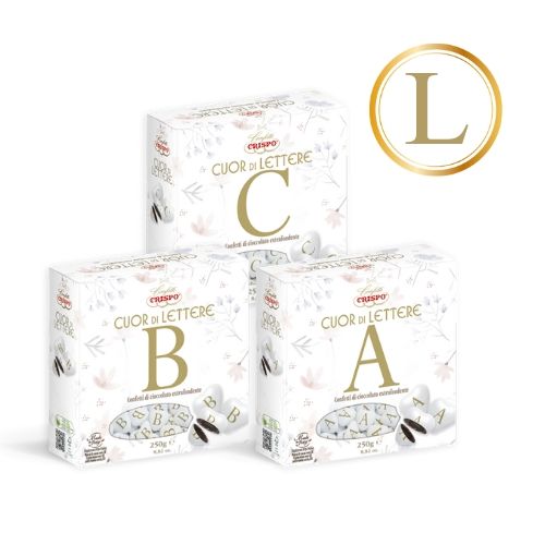 Crispo Cuor di Lettere Confetti con Iniziali "L"