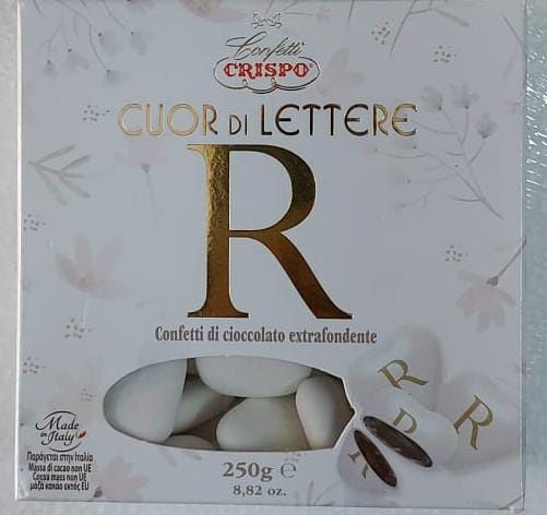 Crispo Cuor di Lettere Confetti con Iniziali "R"