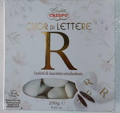 Crispo Cuor di Lettere Confetti con Iniziali "R"