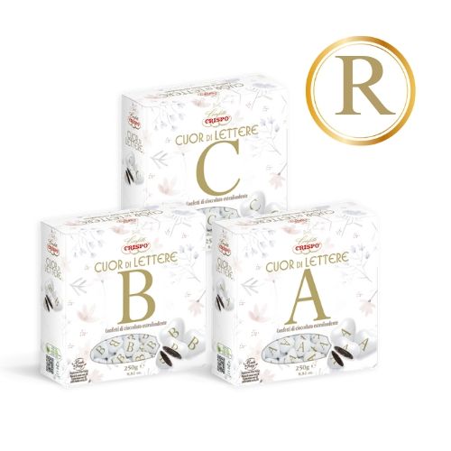 Crispo Cuor di Lettere Confetti con Iniziali "R"