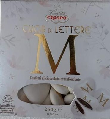 Crispo Cuor di Lettere Confetti con Iniziali "M"
