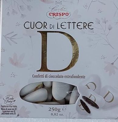 Crispo Cuor di Lettere Confetti con Iniziali "D"