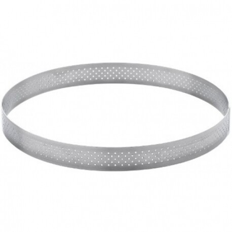 Decora Fascia Tonda Microforata Cerchio Anello in Acciaio Inox Diametro 24 x h 3.5 cm