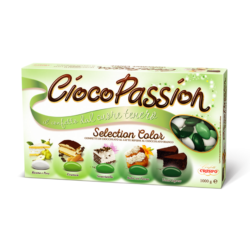 Crispo Confetti Ciocopassion Selection 5 Tonalità di Verde Senza Glutine (Gluteen Free) 1 kg Crispo Confetti Ciocopassion Selection 5 Tonalità di Verde Senza Glutine (Gluteen Free) 1 kg