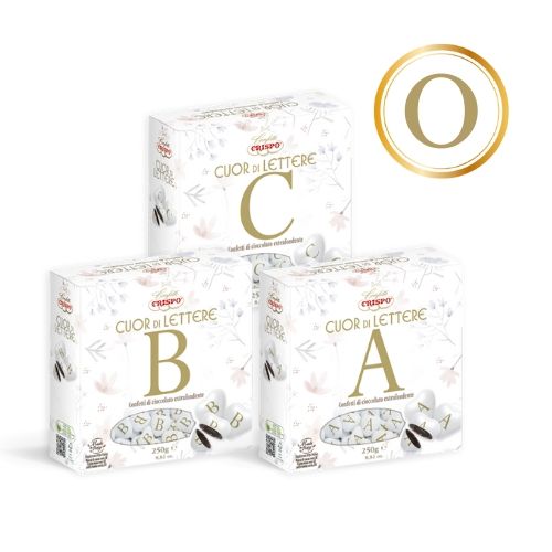 Crispo Cuor di Lettere Confetti con Iniziali "O"