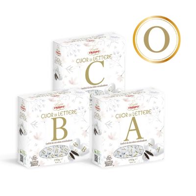 Crispo Cuor di Lettere Confetti con Iniziali "O"