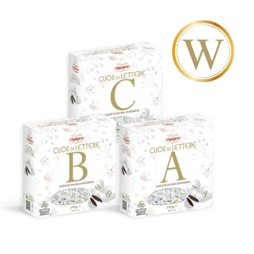 Crispo Cuor di Lettere Confetti con Iniziali "W"