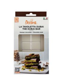 Decora Tavoletta Dubai Chocolate Stampo in Copoliestere 1 impronta 7x15cm H2cm Decora Decora Tavoletta Dubai Chocolate Stampo in Copoliestere 1 impronta 7x15cm H2cm Decora