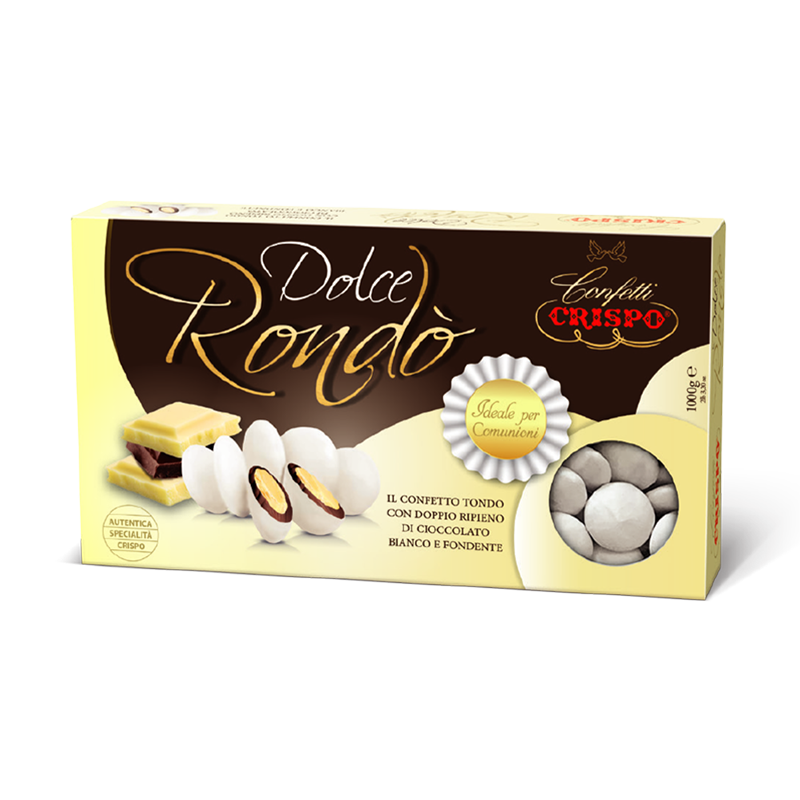 Crispo Confetti Dolce Rondò Bianco Ideale per Comunione 1 kg
