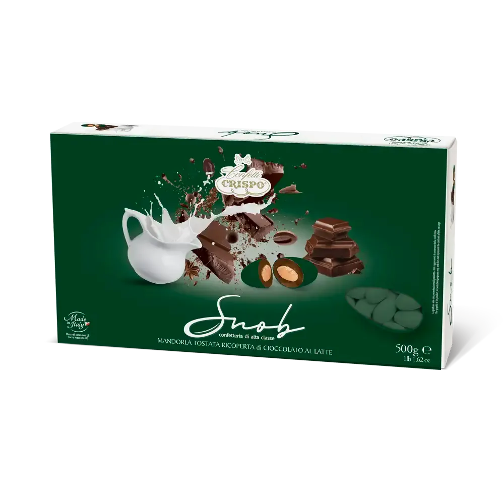 Crispo Confetti Snob Cioccolato al Latte Verde Inglese senza Glutine (Gluten Free) 500 Gr