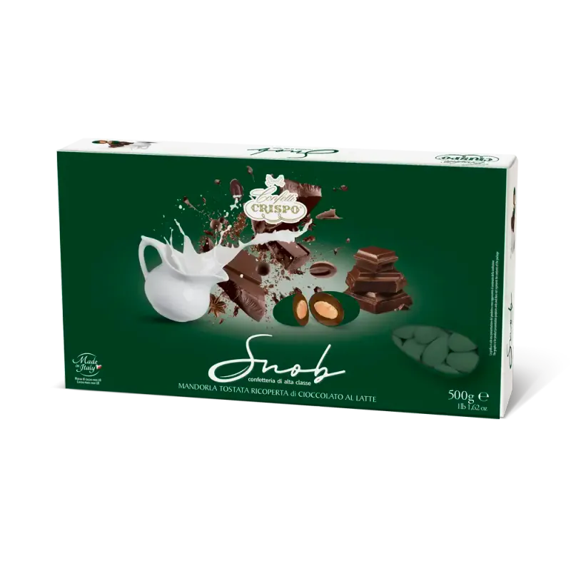 Crispo Confetti Snob Cioccolato al Latte Verde Inglese senza Glutine (Gluten Free) 500 Gr