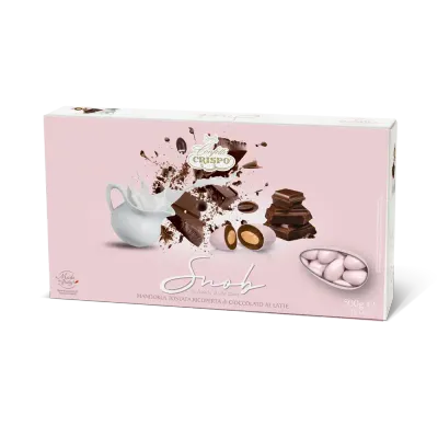 Crispo Confetti Snob Cioccolato al Latte Rosa Chiaro senza Glutine (Gluten Free) 500 Gr