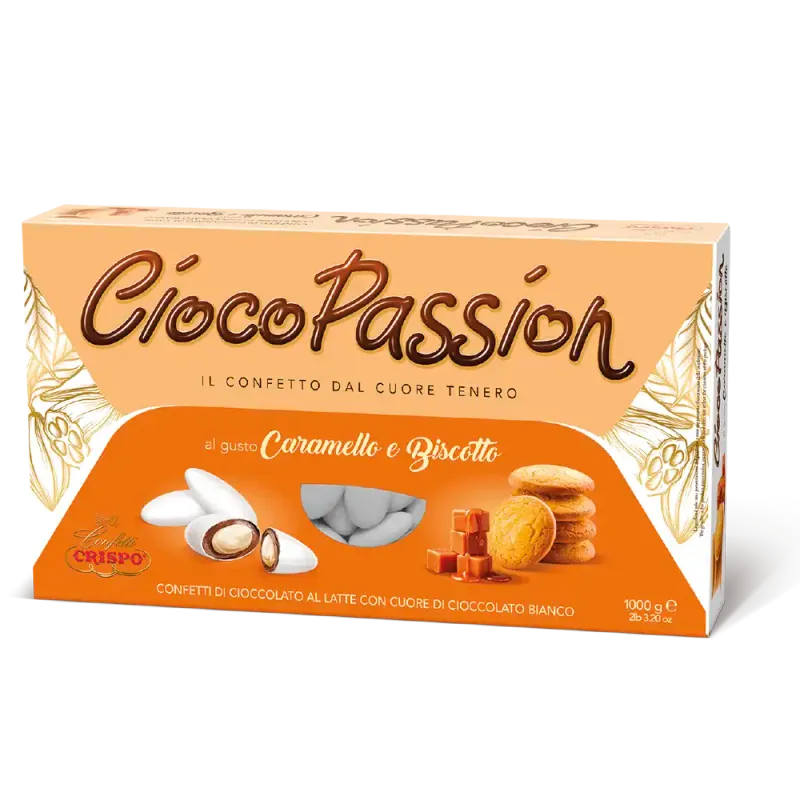 Crispo Confetti Ciocopassion al Caramello e Biscotto Senza Glutine (Gluten Free) 1 Kg Crispo Confetti Ciocopassion al Caramello e Biscotto Senza Glutine (Gluten Free) 1 Kg