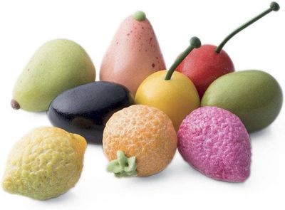 Mucci Confetti Fruttini di Marzapane Confettati decorati a mano senza Glutine (Gluten Free) Box 500 Gr