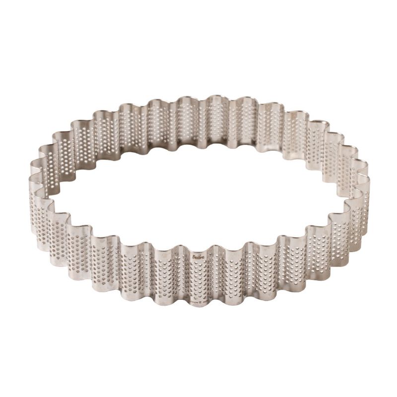 Decora Forma Tonda Microforata Ondulata in Acciaio Inox Diametro 25x 3.5 h cm