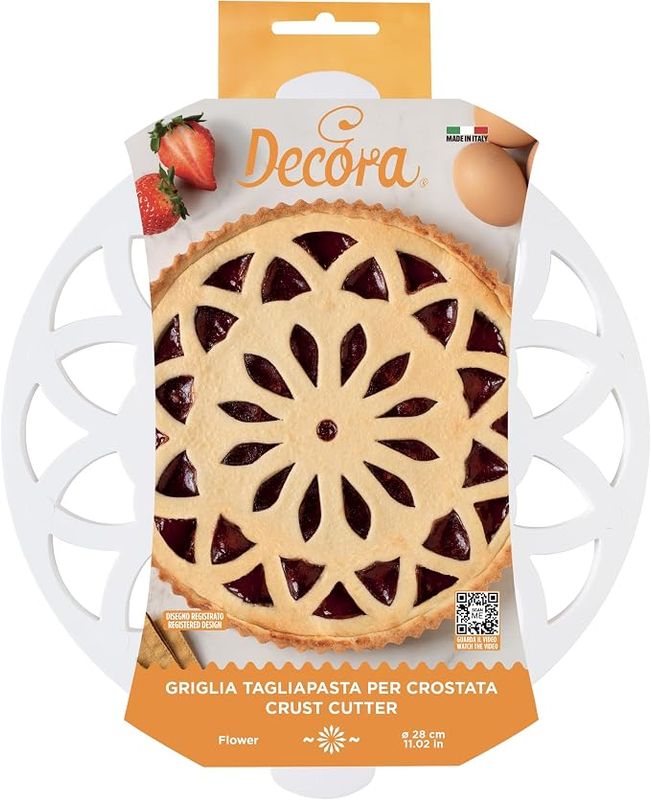 Decora Griglia Tagliapasta Fiore per Crostata Diametro 28 cm