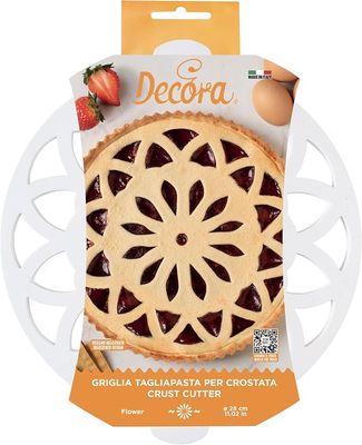 Decora Griglia Tagliapasta Fiore per Crostata Diametro 28 cm