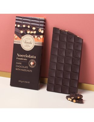 Venchi Maxi Tavoletta Nocciolata 60% Extra Dark con Nocciole Igp Piemonte 600 GR