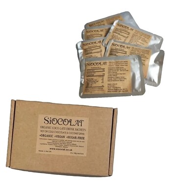 Organic Cocolate Drink - Hot Chocolate and Coconut Vegan Drink Pack of 6