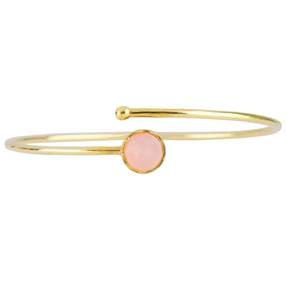 Gouden armband met Rozenkwarts kinderen