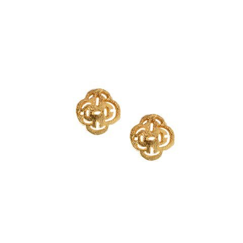 Knopjes oorbel goud