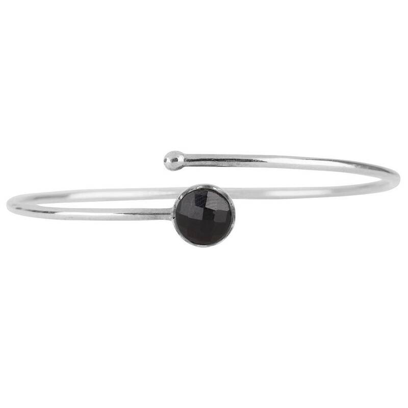 Zilveren armband met Zwarte Onyx kinderen