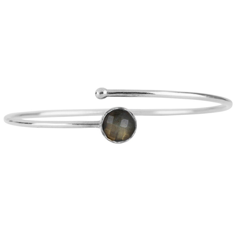 Zilveren armband met Labradoriet  kinderen