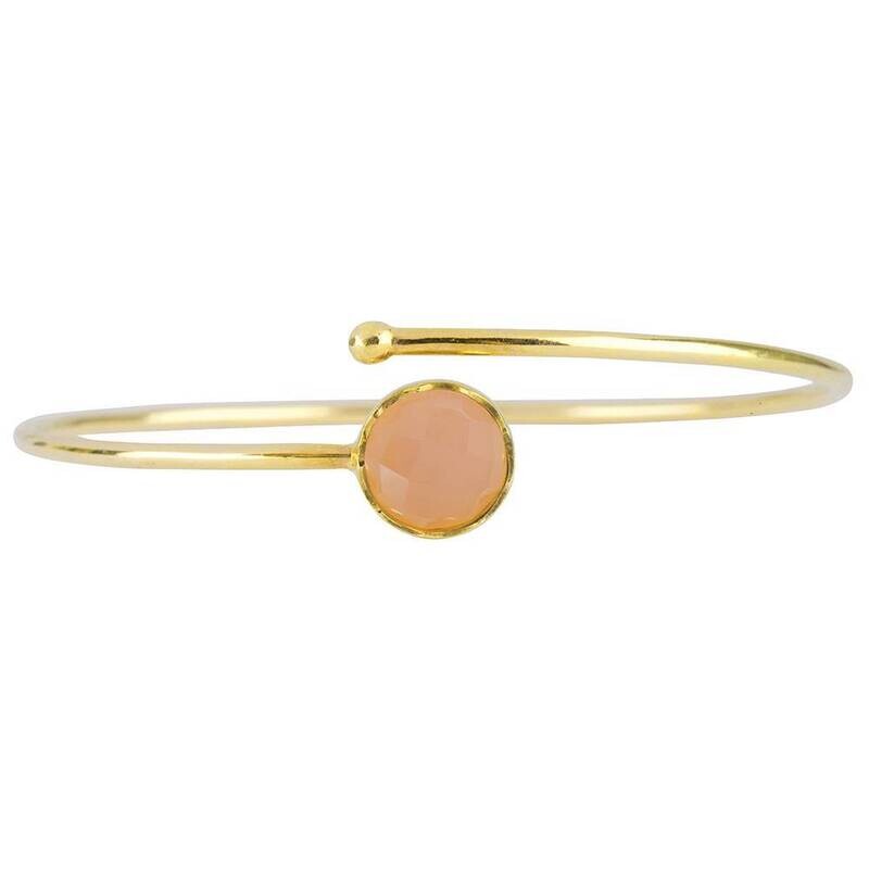 Gouden armband met Rozenkwarts