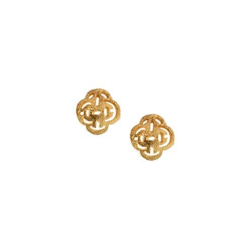 Knopjes oorbel goud