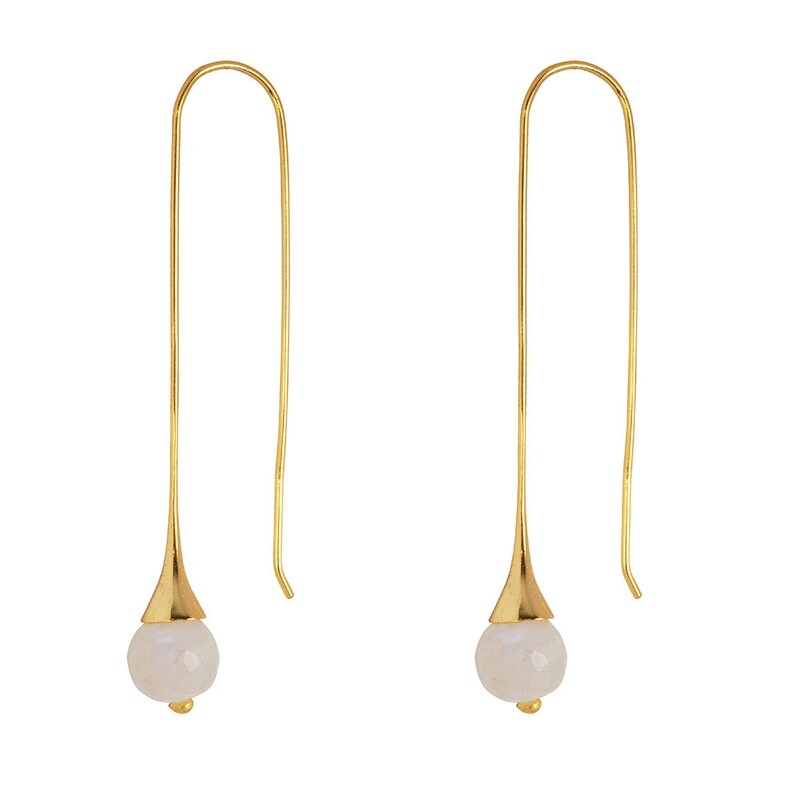 Georgette Gouden oorbel met Maansteen
