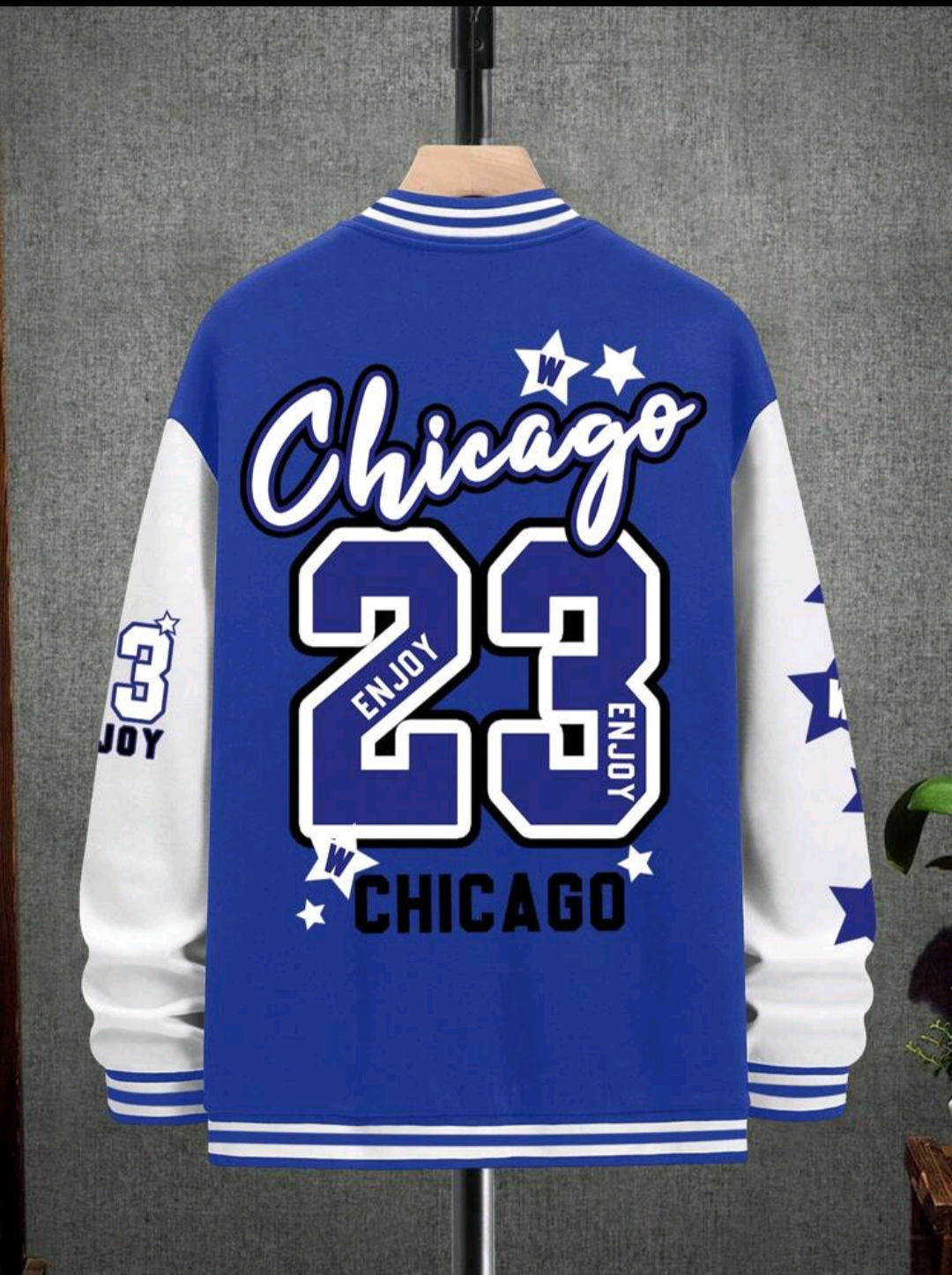 Manfinity Sporsity Men 1pc Letter Graphic Two Tone Varsity Jacket