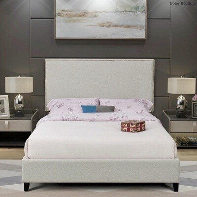 South Bay Madison Upholstered Bed Frame w/ Matching Headboard
