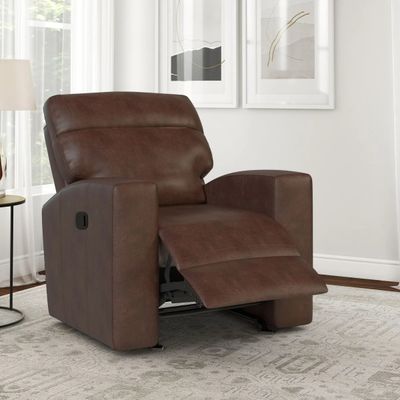 Handy Living - Brando - Fabric Glider Recliner - Brown